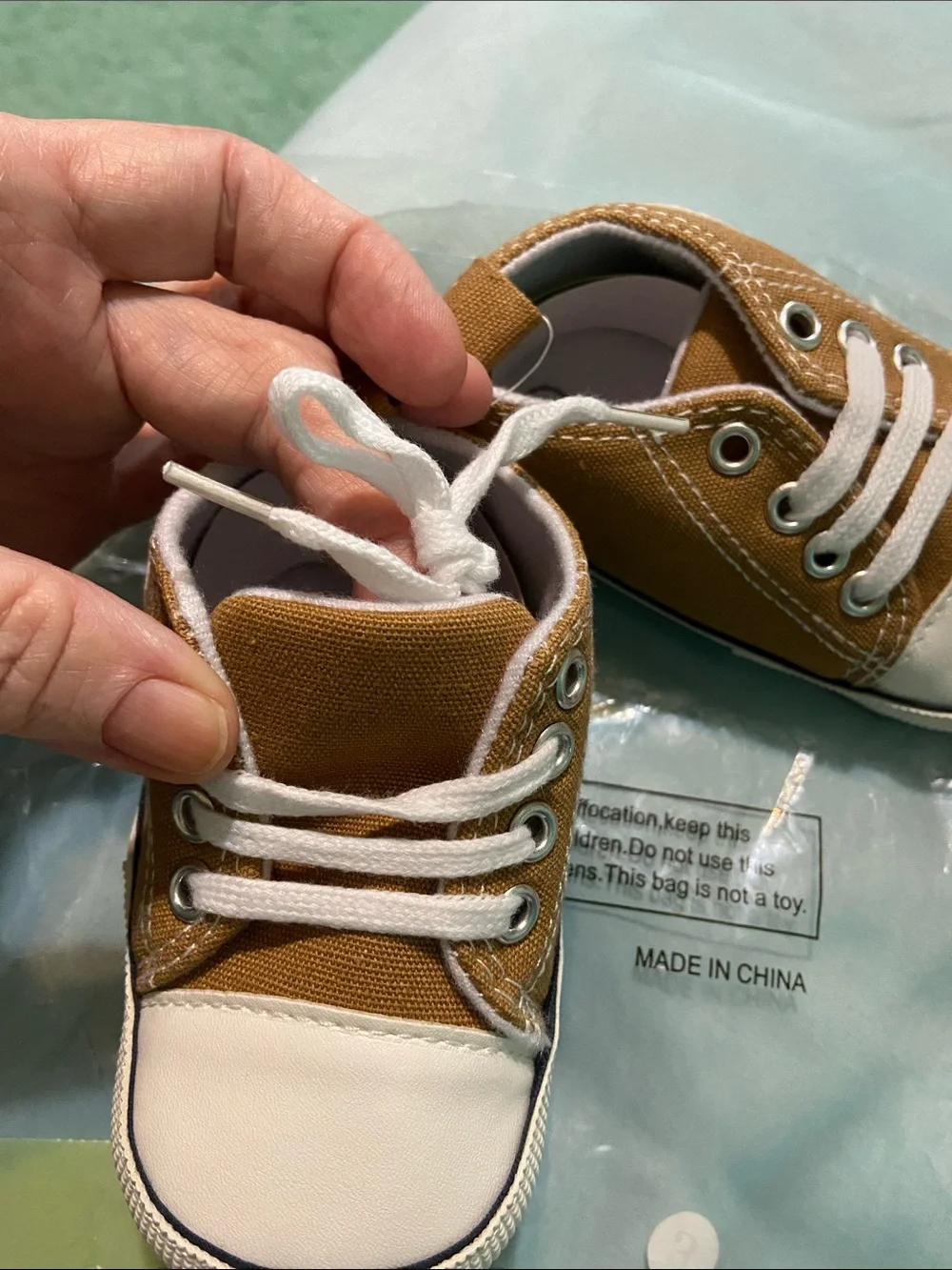 Kids Brown & Cream Two-Tone Bodysuit Set with Matching Brown Shoes